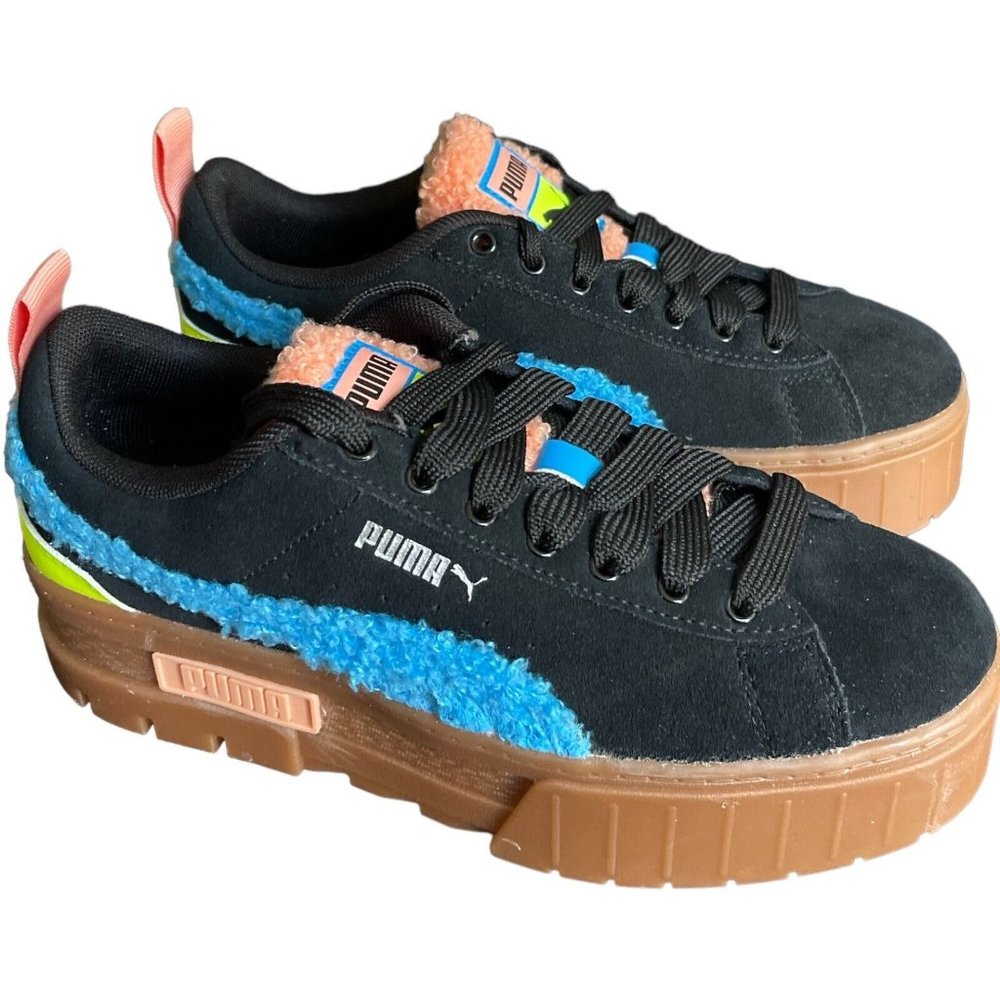 Women’s Sneakers Size 7.5 PUMA Mayze Cuddle In Black - Picture 4 of 12